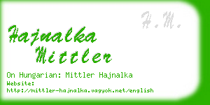 hajnalka mittler business card